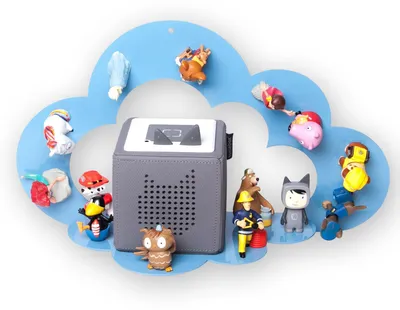 Zdjęcie produktu dla moin minis Cloud Blue półka magnetyczna kompatybilna z 25 figurkami Tonie i Tonie Box Półka Cloud na figurki audio dla dzieci Półka magnetyczna
