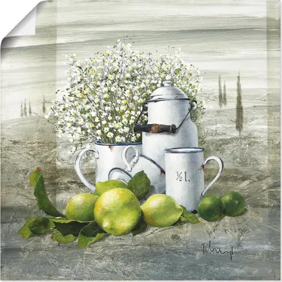 Produktbild von ARTland Poster Stillleben mit Milchkanne Größe: 50x50 cm