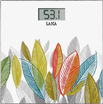 Produktbild von Laica Waage Elektronische Personenwaage PS1076 aus gehärtetem Glas, 180 kg, weiß