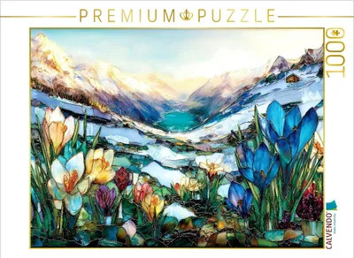 Produktbild von CALVENDO Puzzle Frühlingserwachen in den Bergen | 1000 Teile Lege-Größe 64x48cm Foto-Puzzle für glückliche Stunden