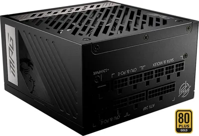 Produktbild von MPG A1000G PCIE5 Netzteil 1000 W 20+4 pin ATX ATX Schwarz