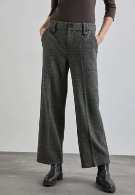 Produktbild von Street One Stoffhose 'Straight Leg Hose', A378386, echo grey mel., Gr. 42 x 30