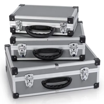 Produktbild von Alukoffer Aluminium-Koffer 3-in-1 Allround Werkzeugkoffer-Set stapelbar