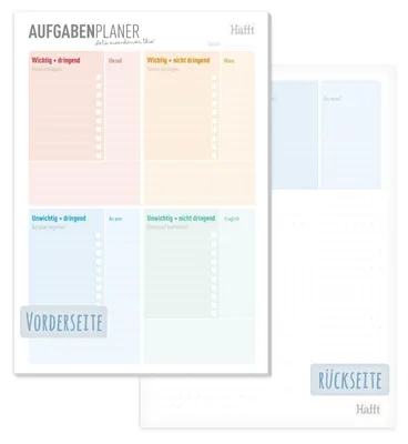 Produktbild von paper&you Block A5 hoch / Aufgabenplanung Eisenhower / vom Häfft-Verlag