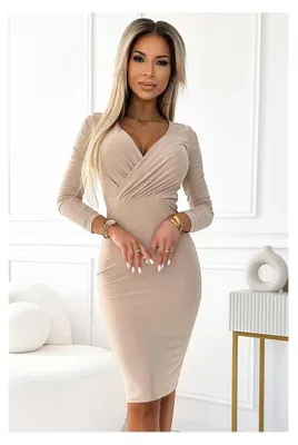 Produktbild von Kleid NUMOCO 387-6 BEIGE Größe: XL
