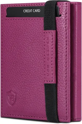 Produktbild von Geldbörse Slim Wallet mit Münzfach & RFID Schutz Mini Geldbeutel Damen Herren Portmonee - Kartenetui Echtleder Karten Portemonnaie - Kreditkartenetui