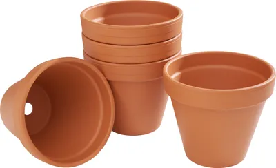 Produktbild von VBS Blumentopf TERRAKOTTA Ton-Töpfe Pflanztöpfe Übertöpfe versch. Größen Innen-Ø 14 cm, 5 Stück