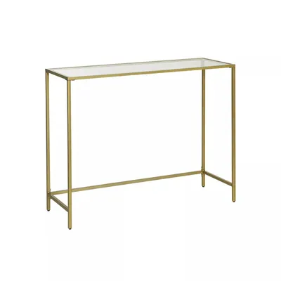 Imagen del producto de Mesa auxiliar And OutdoorMatch Velma - Mesa consola - Mesa lateral - Mesa de entrada - Color dorado - 100x35x80 cm
