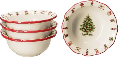Obrázek produktu pro 4x Maestro Natale miska Ø17,5cm 470ml Keramická miska na cereální sušenky pro 4 osoby