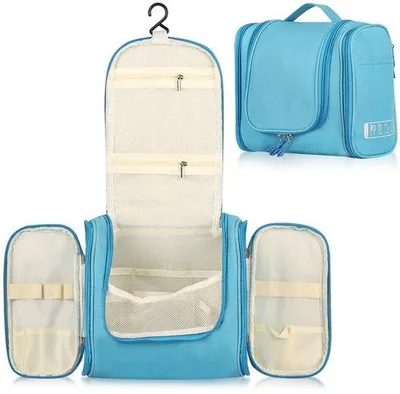 Produktbild von Reise-Toilettas, blau, hängend, für Damen und Herren