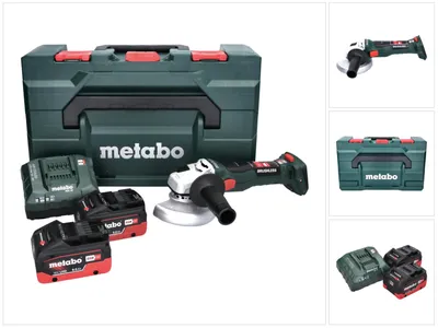 Immagine prodotto di Smerigliatrice angolare a batteria Metabo W 18 LT BL 11-125 18 V 125 mm senza spazzole + 2x batteria 8,0 Ah + caricatore + metaBOX