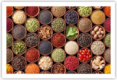 Produktbild von Poster - Poster ohne Rahmen - Gewürz Küche - 91,5x61 cm - Wand Bild - Wanddeko - Wandbilder - Kunstposter - Wandposter - Bilder - Kunstdruck - Wanddekoration - Wandbild - P2XAA91x61-3600
