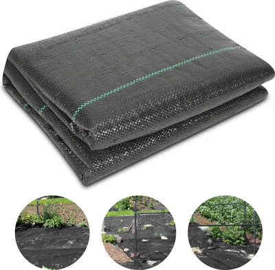 Produktbild von Unkrautvlies 90g/m², 4m x 10m Gartenvlies, Pflanzenschutz, wasserdurchlässig, Unkrautfolie Bodengewebe Mulchvlies Bändchengewebe