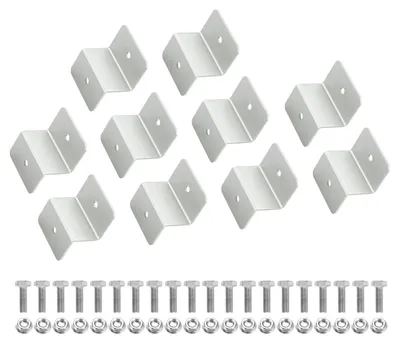 10er-Pack Z-Halterungen für Solarmodule, Alu, 30 mm, silber
