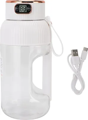 Obrázok produktu pre Prenosný odšťavovač, 150 W, 1200 ml, multifunkčný mini cestovný mixér do posilňovne, domácnosti, kancelárie, na šport, do prírody, biely