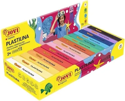 Image de JOVI 71S JOVI Knete PLASTILINA farbsortiert, 15 Farben je 150,0 g
