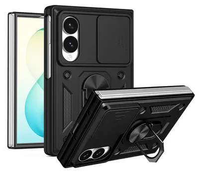 Produktbild von Outdoor Hülle mit Kameraschutz Ringhalter für Samsung Galaxy Z Fold 8 Schwarz