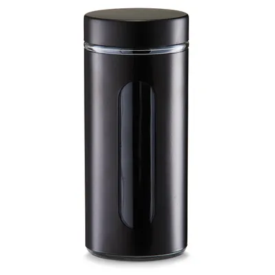 Produktbild von Zeller Vorratsglas, 1200 ml, schwarz - Ø10,2x23; 19797