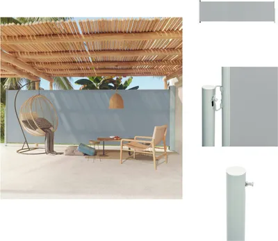 Produktbild von vidaXL Seitenmarkise Ausziehbar 180x600 cm Grau -  Sonnenschirme & Sonnenschutze