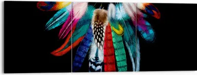 Produktbild von Bild auf Leinwand - Leinwandbild - Vogel Feder Farbe Komposition - 150x50cm - Wand Bild - Wanddeko - Leinwanddruck - Bilder - Kunstdruck - Wanddekoration - Leinwand bilder - Wandkunst - CA150x50-2932