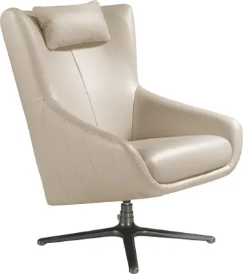 Zdjęcie produktu dla Angel Cerdá Skórzany fotel obrotowy Szary Taupe 5090