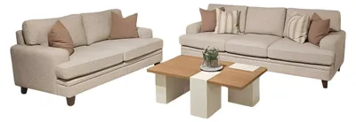 Produktbild von Set für Wohnzimmer 3-Sitzer und 2-Sitzer stilvoll und komfortabel.