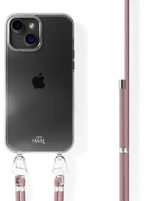 Produktbild von Pink Vibes Transparant Cord Hülle  - Kompatibel mit iPhone 14