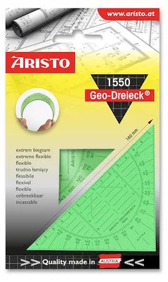 Productafbeelding van Geodriehoek Aristo 14 cm flexibel groen