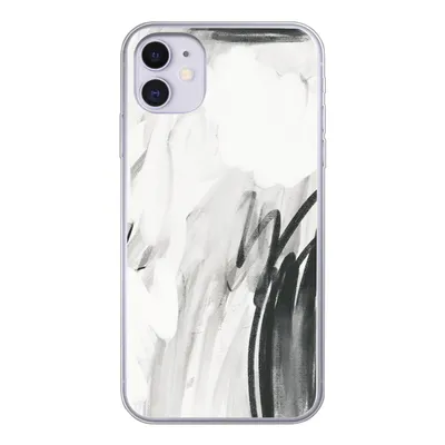 Produktbild von MuchoWow® Handyhülle Schutzhülle Hülle für iPhone 11 Kunst - Schwarz - Weiß - Abstrakt Silikon Softcase Handy Hülle - Handytasche