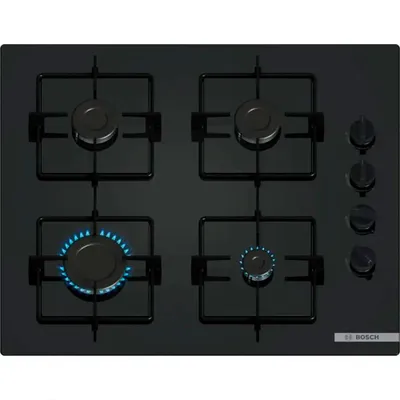 Obrázok produktu pre Bosch Serie 2 POP6B6K30, Čierna, Vstavaný, 60 cm, Plynový, Sklokeramická, 4 zone(s)