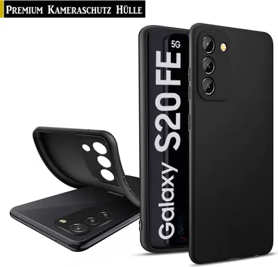 Produktbild von Für Samsung Galaxy S20 FE 5G  Silikon Schwarz Hülle TPU Handy Schutz Case