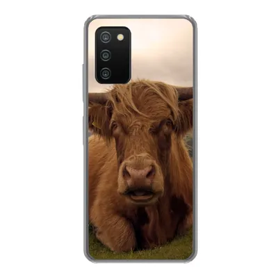 Produktbild von MuchoWow® Handyhülle Schutzhülle Hülle für Samsung Galaxy A03s Schottischer Highlander - Tiere - Berg Silikon Softcase Handy Hülle - Schutz
