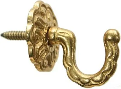 Produktbild von Hettich Zierhaken 33 x 38 x 45 mm Zinkdruckguss gold - 1 Stück