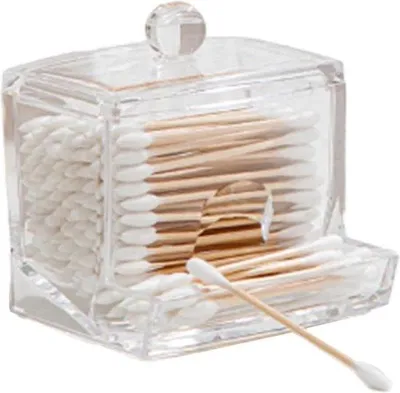 Produktbild von Schminkkoffer transparent mit Wattenschale und Applikatorhalter
