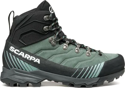 Damen Trekking Schuhe "Ribelle TRK GTX" von Scarpa in grün und schwarz; mit Schnürung und robustem Profil.