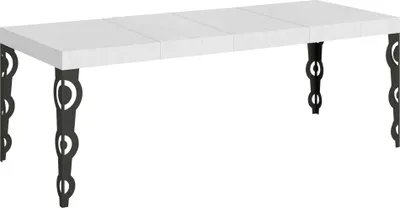 Produktbild von Karamay Premium Ausziehtisch 200/460x90 cm Esche weiß Beine anthrazit