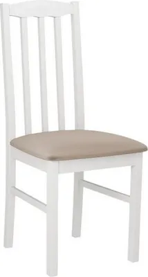 Image de Chaise de salle à manger rembourrée EDON 12 - blanc / beige