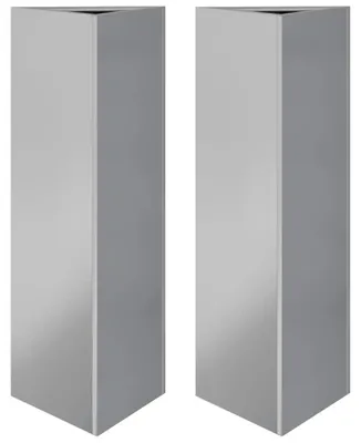 Image de vidaXL Bac à plantes 2 pcs. Triangulaire 30x26x75 cm Acier galvanisé