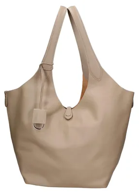 Produktbild von Borsa a mano da donna Italy Modello Carys Chic 100% pelle blu jeans ONE 48x30x7 cm 22535-D24 BLU JEANS