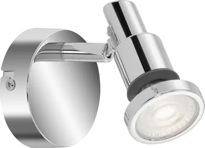 Obrázek produktu pro Nástěnné svítidlo LED - chromová barva - kov - 8 x 10 cm