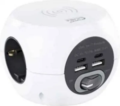 Immagine prodotto di Presa 3xplug 2xusb 2xusb-c Ricarica wireless 10.37.0002