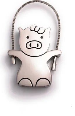 Zdjęcie produktu dla Onwomania Świnka Prosiaczek ze skakanką srebrna Pamięć USB Pendrive 128GB Usb 3.0