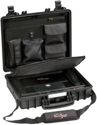 Produktbild von Explorer Cases 4412HL.B C Transportkoffer mit Laptoptasche Schwarz 445x345x125 mm