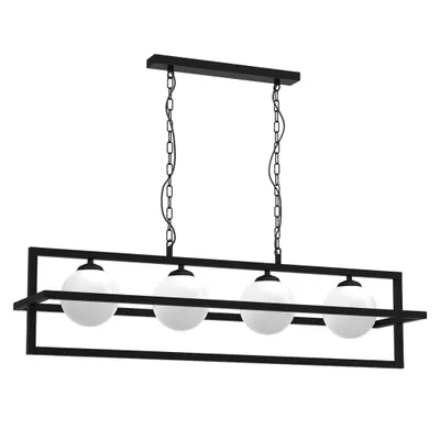 Immagine prodotto di Lampada a sospensione Loft 100 cm quattro sfere bianche Diego 4xE14 40W Milagro