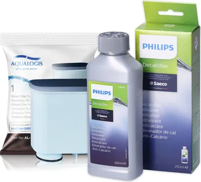 Produktbild von Sada Aqualogis pro údržbu kávovarů Philips, Saeco, Gaggia s 1x náhradním filtrem AL-Clean + 1x odvápňovač 250 ml - kompatibilní s CA6903, CA6700, CA6704