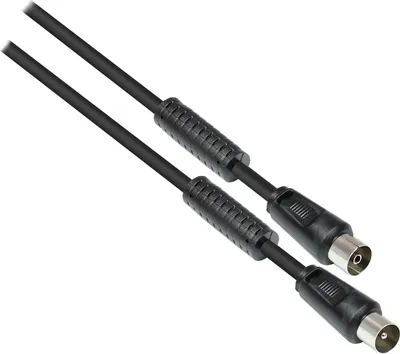Produktbild von SAT Antennenkabel, Koax Stecker an Koax Buchse, 2x Mantelstromfilter, Schirmmaß > 95dB, schwarz, 50m, Good Connections®