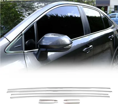 Zdjęcie produktu dla Listwy okienne do Toyota Corolla E21 2019-2025 stal nierdzewna chrom 8szt
