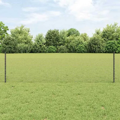 Obrázek produktu pro Odolný plot se sloupky šedý 0,5 x 50 m ocelový - Kovové ploty Octo1245582 3parcel