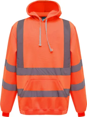 Productafbeelding van Yoko - Hoodie met capuchon, signaleringskleding voor heren, model PC6901 (maat M) (oranje)