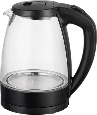 Productafbeelding van Melchioni MR waterkoker, 1,7 liter, 2200 W, zwart, transparant, glas, waterniveau-indicator, draadloos
